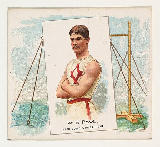 W.B. Page, High Jump, from World's Champions, Second Series (N43) for Allen & Ginter Cigarettes