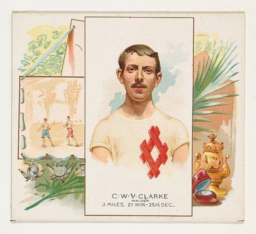 C.W.V. Clarke, Walker, from World's Champions, Second Series (N43) for Allen & Ginter Cigarettes