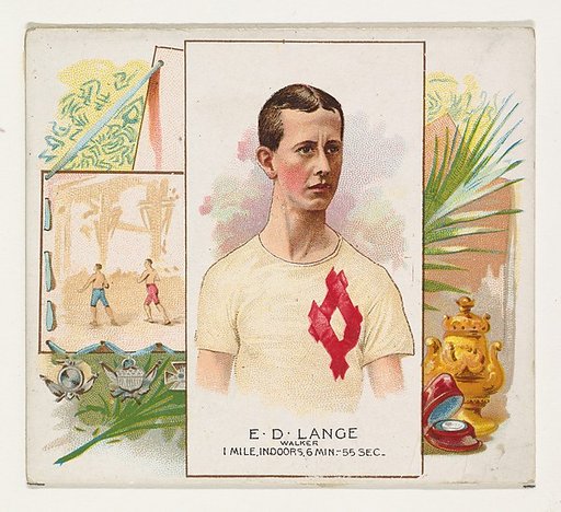 E.D. Lange, Walker, from World's Champions, Second Series (N43) for Allen & Ginter Cigarettes