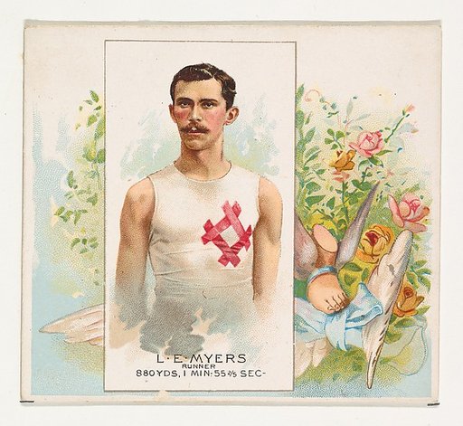 L.E. Meyers, Runner, from World's Champions, Second Series (N43) for Allen & Ginter Cigarettes