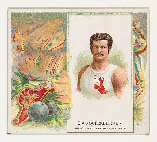 C.A.J. Queckberner, Shot Put, from World's Champions, Second Series (N43) for Allen & Ginter Cigarettes