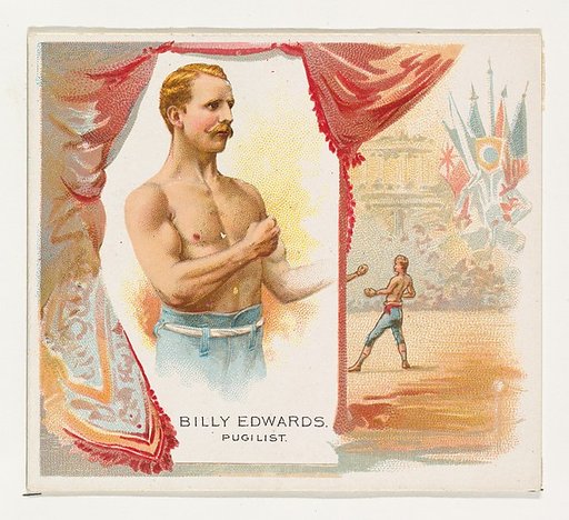 Billy Edwards, Pugilist, from World's Champions, Second Series (N43) for Allen & Ginter Cigarettes