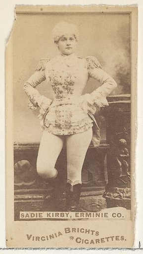 Sadie Kirby, Erminie Co., from the Actors and Actresses series (N45, Type 1) for Virginia Brights Cigarettes