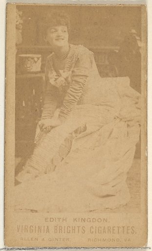 Edith Kingdon, from the Actors and Actresses series (N45, Type 1) for Virginia Brights Cigarettes
