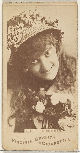 Edith Kingdon, from the Actors and Actresses series (N45, Type 1) for Virginia Brights Cigarettes