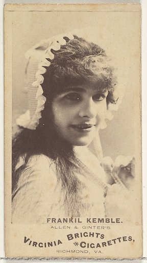 Frankil Kemble, from the Actors and Actresses series (N45, Type 1) for Virginia Brights Cigarettes