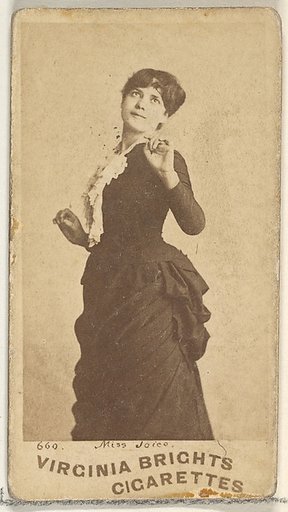 Card 660, Miss Joice, from the Actors and Actresses series (N45, Type 1) for Virginia Brights Cigarettes