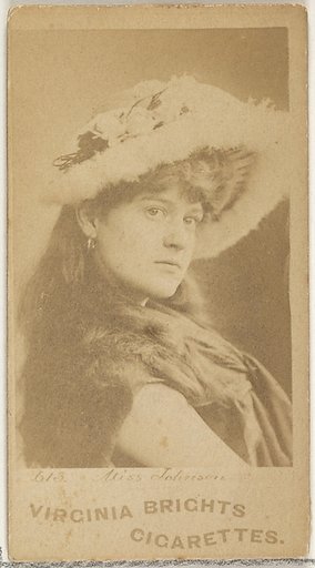 Card 613, Miss Johnson, from the Actors and Actresses series (N45, Type 1) for Virginia Brights Cigarettes