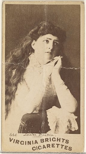 Card 661, Louise Paullin, from the Actors and Actresses series (N45, Type 1) for Virginia Brights Cigarettes