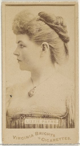 Lizzie Payne, from the Actors and Actresses series (N45, Type 1) for Virginia Brights Cigarettes