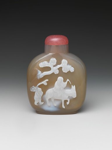 Snuff Bottle with Two Figures
