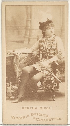 Bertha Ricci, from the Actors and Actresses series (N45, Type 1) for Virginia Brights Cigarettes