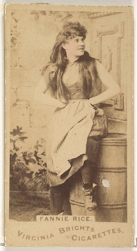 Fanny Rice, from the Actors and Actresses series (N45, Type 1) for Virginia Brights Cigarettes