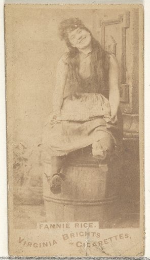 Fanny Rice, from the Actors and Actresses series (N45, Type 1) for Virginia Brights Cigarettes