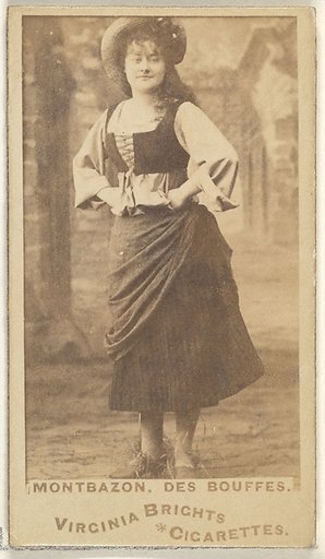 Montbazon, Des Bouffes, from the Actors and Actresses series (N45, Type 1) for Virginia Brights Cigarettes