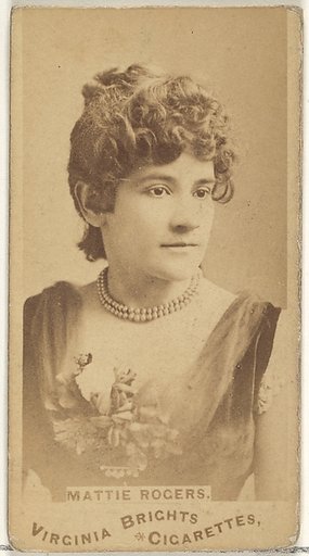 Mattie Rogers, from the Actors and Actresses series (N45, Type 1) for Virginia Brights Cigarettes