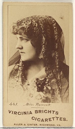 Card 441, Miss Rosevelt, from the Actors and Actresses series (N45, Type 1) for Virginia Brights Cigarettes