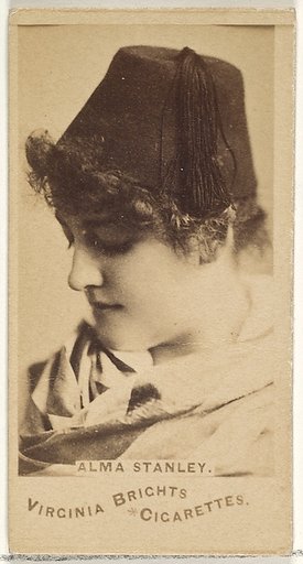 Alma Stanley, from the Actors and Actresses series (N45, Type 1) for Virginia Brights Cigarettes