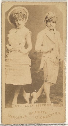 St. Felix Sisters, from the Actors and Actresses series (N45, Type 1) for Virginia Brights Cigarettes