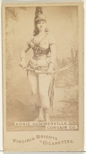 Annie Summerville, Corsair Co., from the Actors and Actresses series (N45, Type 1) for Virginia Brights Cigarettes