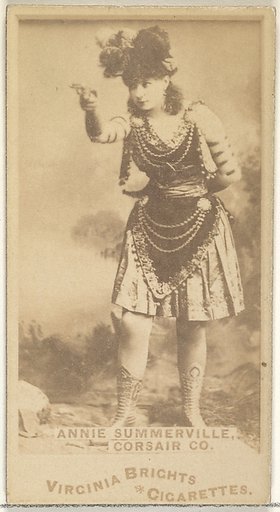 Annie Summerville, Corsair Co., from the Actors and Actresses series (N45, Type 1) for Virginia Brights Cigarettes