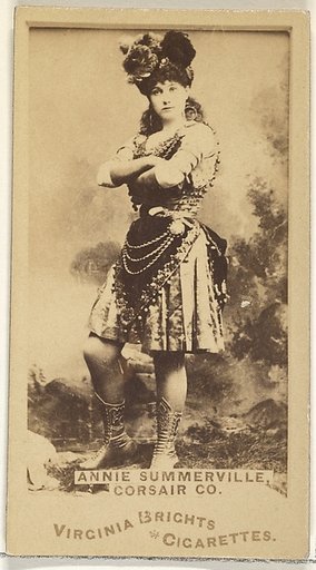 Annie Summerville, Corsair Co., from the Actors and Actresses series (N45, Type 1) for Virginia Brights Cigarettes