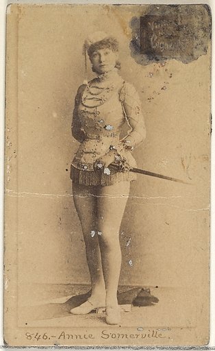 Card 846, Annie Summerville, from the Actors and Actresses series (N45, Type 1) for Virginia Brights Cigarettes