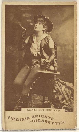 Annie Sutherland, from the Actors and Actresses series (N45, Type 1) for Virginia Brights Cigarettes