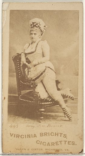 Card 443, from the Actors and Actresses series (N45, Type 1) for Virginia Brights Cigarettes