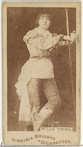 M'lle Toine, from the Actors and Actresses series (N45, Type 1) for Virginia Brights Cigarettes