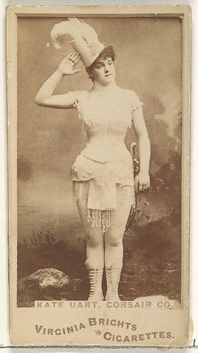 Kate Uart, Corsair Co., from the Actors and Actresses series (N45, Type 1) for Virginia Brights Cigarettes