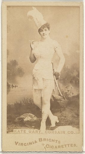 Kate Uart, Corsair Co., from the Actors and Actresses series (N45, Type 1) for Virginia Brights Cigarettes