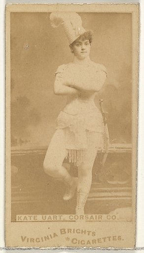 Kate Uart, Corsair Co., from the Actors and Actresses series (N45, Type 1) for Virginia Brights Cigarettes