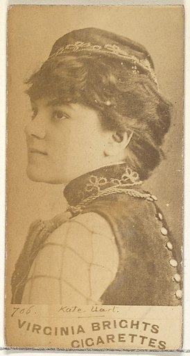 Card 706, Kate Uart, from the Actors and Actresses series (N45, Type 1) for Virginia Brights Cigarettes