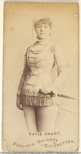Katie Uhart, from the Actors and Actresses series (N45, Type 1) for Virginia Brights Cigarettes