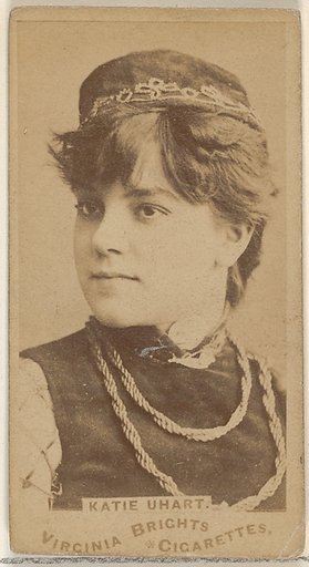 Katie Uhart, from the Actors and Actresses series (N45, Type 1) for Virginia Brights Cigarettes