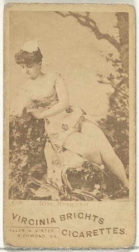 Card 510, Miss Urquhart, from the Actors and Actresses series (N45, Type 1) for Virginia Brights Cigarettes