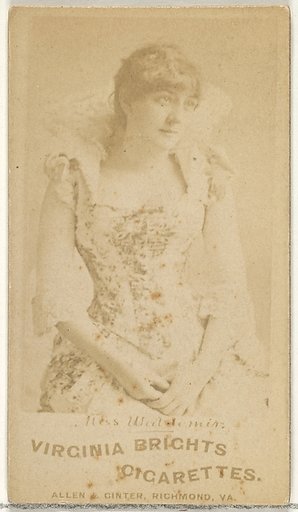 Miss Waldimin, from the Actors and Actresses series (N45, Type 1) for Virginia Brights Cigarettes