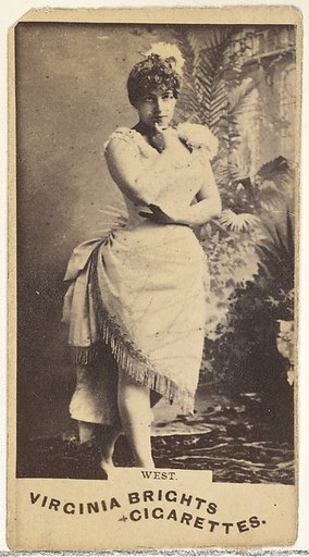 West, from the Actors and Actresses series (N45, Type 1) for Virginia Brights Cigarettes
