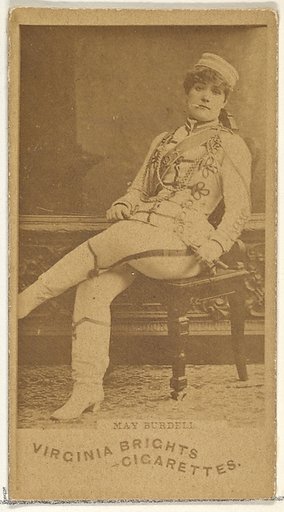 May Burdell, from the Actors and Actresses series (N45, Type 1) for Virginia Brights Cigarettes