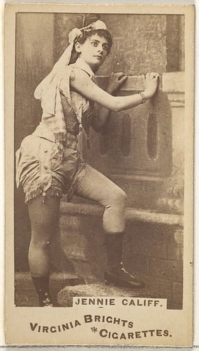 Jennie Califf, from the Actors and Actresses series (N45, Type 1) for Virginia Brights Cigarettes