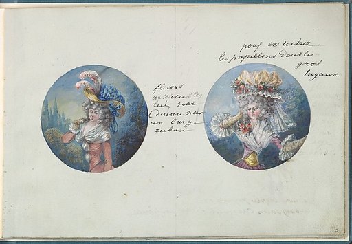 Two Costume Designs or Portrait Types