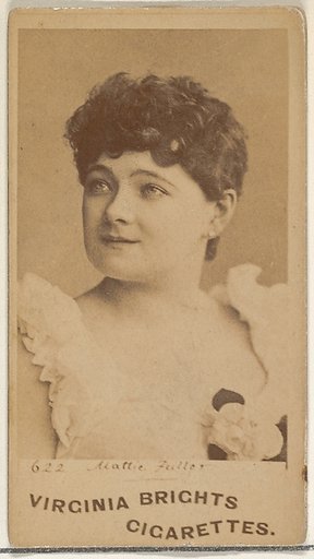 Card 622, Mattie Fuller, from the Actors and Actresses series (N45, Type 1) for Virginia Brights Cigarettes