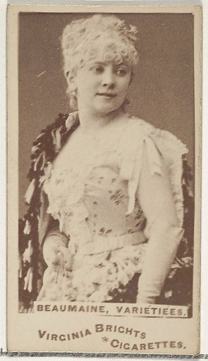 Beaumaine, Varietiees, from the Actors and Actresses series (N45, Type 1) for Virginia Brights Cigarettes