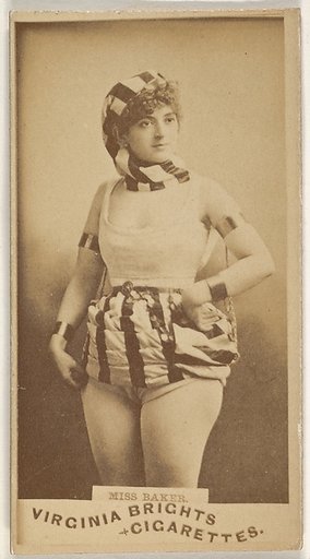 Miss Baker, from the Actors and Actresses series (N45, Type 1) for Virginia Brights Cigarettes