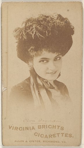 Olva Brandon, from the Actors and Actresses series (N45, Type 1) for Virginia Brights Cigarettes