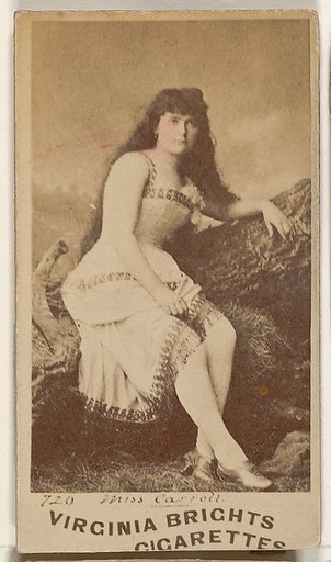 Card 720, Miss Carroll, from the Actors and Actresses series (N45, Type 1) for Virginia Brights Cigarettes