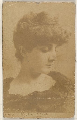 Card 529, Leslie Chester, from the Actors and Actresses series (N45, Type 1) for Virginia Brights Cigarettes