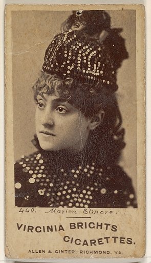 Card 449, Marion Elmore, from the Actors and Actresses series (N45, Type 1) for Virginia Brights Cigarettes