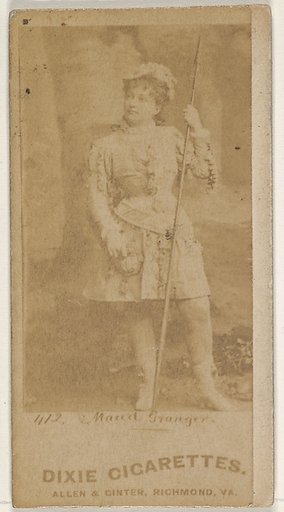 Card 412, Maud Granger, from the Actors and Actresses series (N45, Type 1) for Dixie Cigarettes